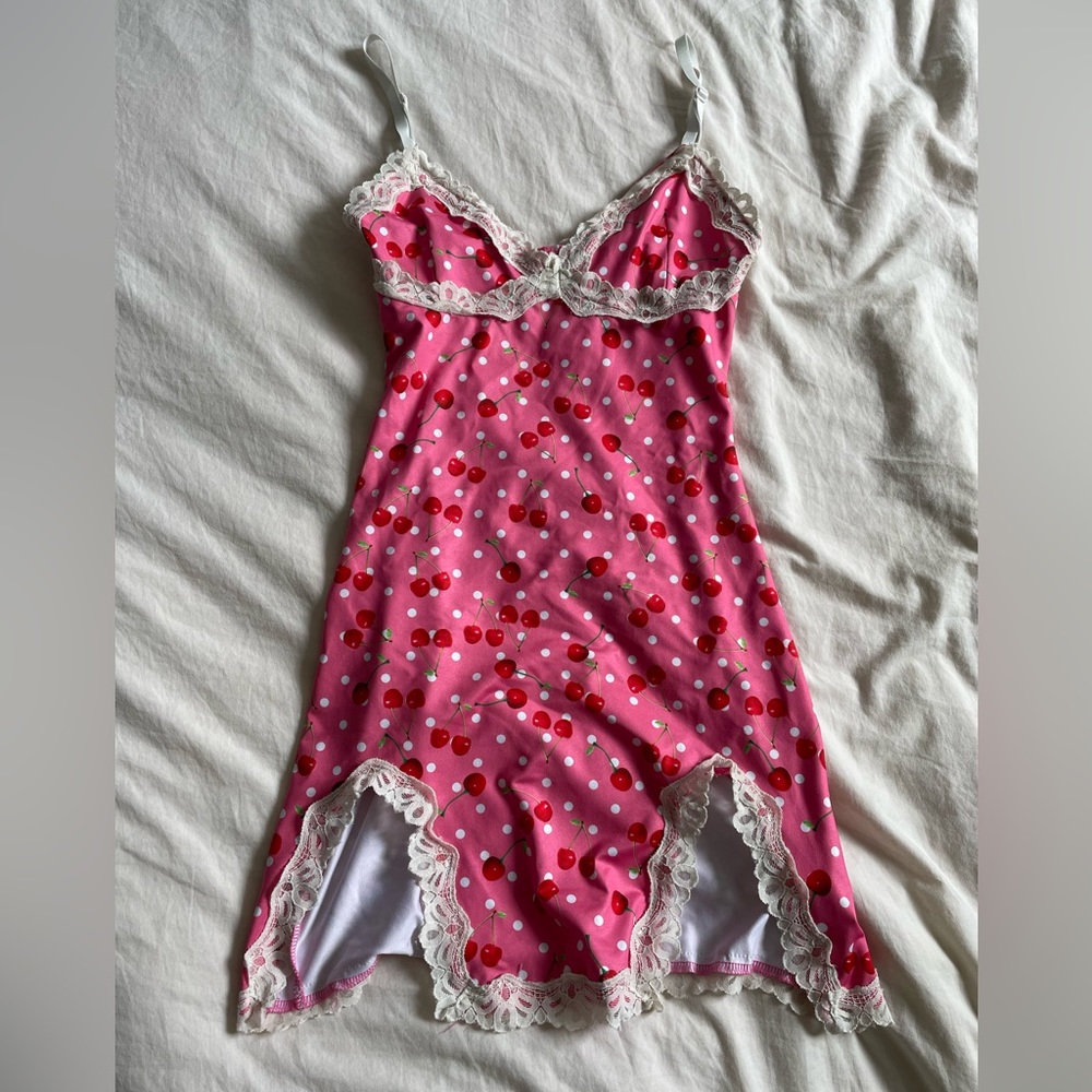 Hot Pink Cherry Dress 🍒